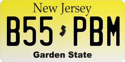 NJ license plate B55PBM