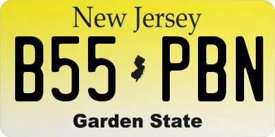 NJ license plate B55PBN