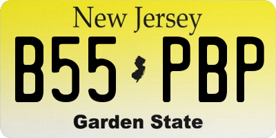 NJ license plate B55PBP
