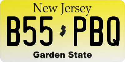 NJ license plate B55PBQ