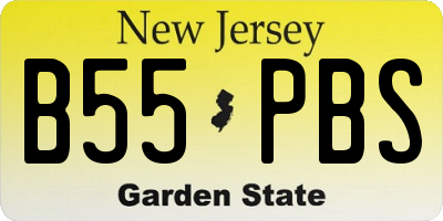 NJ license plate B55PBS