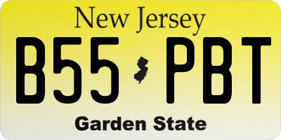 NJ license plate B55PBT