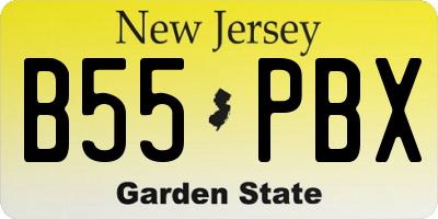 NJ license plate B55PBX