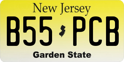 NJ license plate B55PCB
