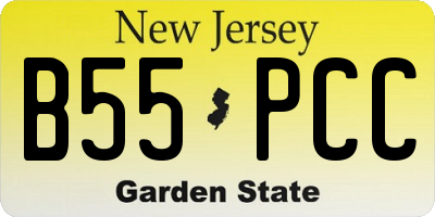 NJ license plate B55PCC