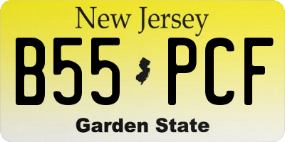 NJ license plate B55PCF
