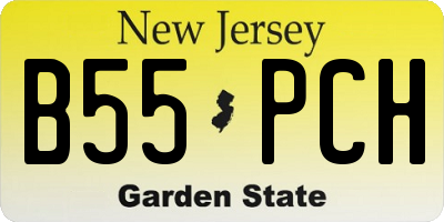 NJ license plate B55PCH