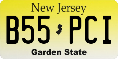 NJ license plate B55PCI