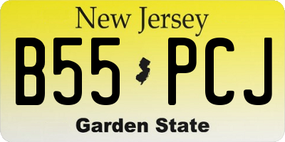 NJ license plate B55PCJ