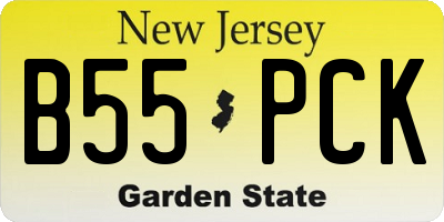 NJ license plate B55PCK
