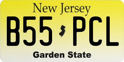 NJ license plate B55PCL