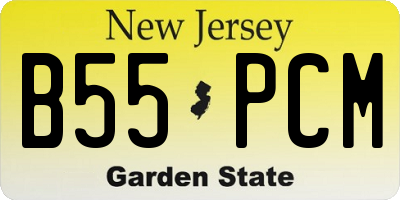 NJ license plate B55PCM
