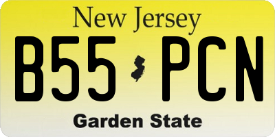 NJ license plate B55PCN