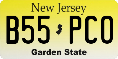 NJ license plate B55PCO
