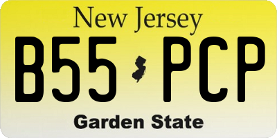 NJ license plate B55PCP