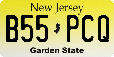 NJ license plate B55PCQ