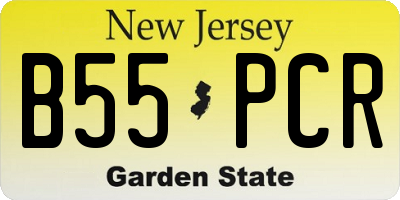 NJ license plate B55PCR