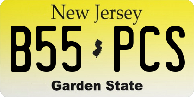 NJ license plate B55PCS