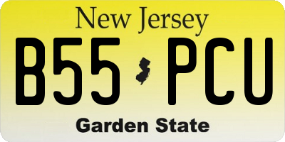 NJ license plate B55PCU