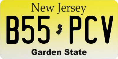 NJ license plate B55PCV