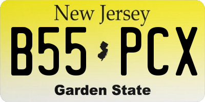 NJ license plate B55PCX