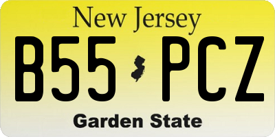 NJ license plate B55PCZ