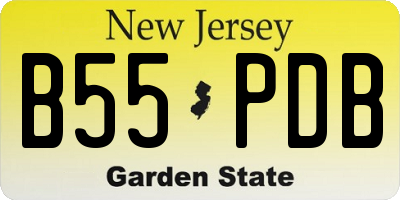 NJ license plate B55PDB