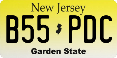 NJ license plate B55PDC