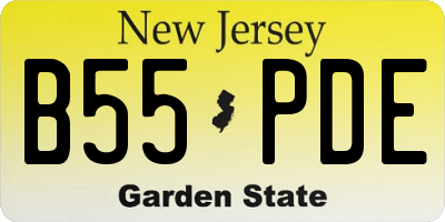 NJ license plate B55PDE
