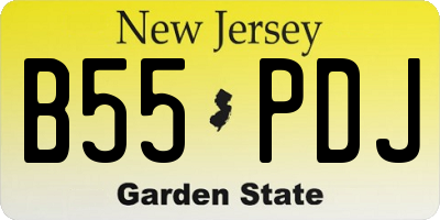 NJ license plate B55PDJ
