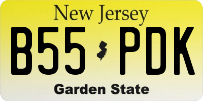 NJ license plate B55PDK