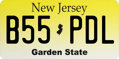 NJ license plate B55PDL