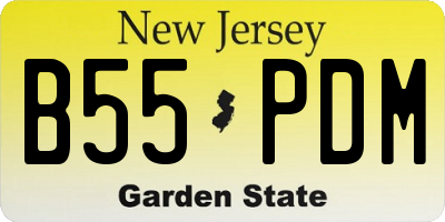 NJ license plate B55PDM