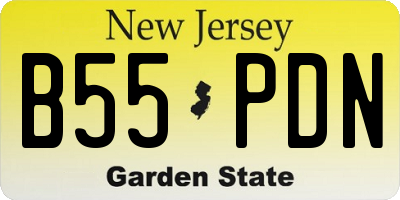 NJ license plate B55PDN