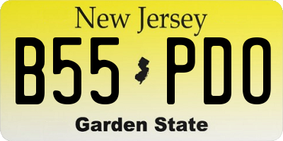 NJ license plate B55PDO
