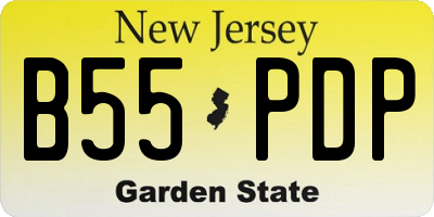 NJ license plate B55PDP