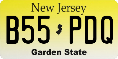 NJ license plate B55PDQ