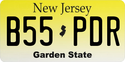 NJ license plate B55PDR