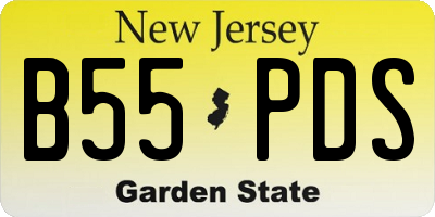NJ license plate B55PDS