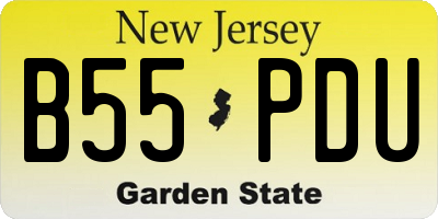 NJ license plate B55PDU