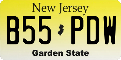 NJ license plate B55PDW