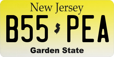 NJ license plate B55PEA