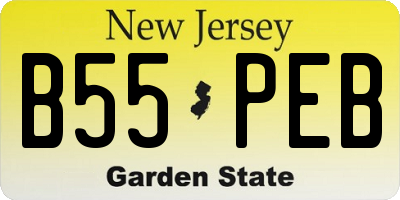 NJ license plate B55PEB