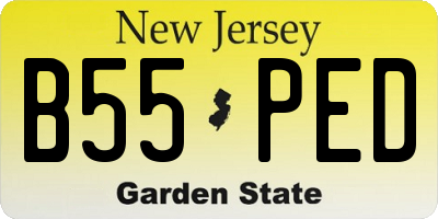 NJ license plate B55PED