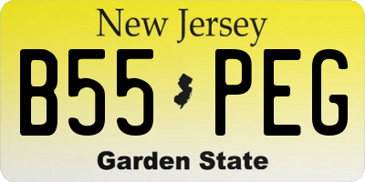 NJ license plate B55PEG