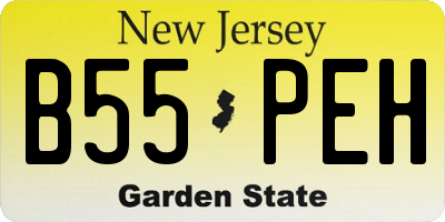 NJ license plate B55PEH