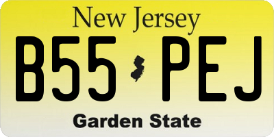NJ license plate B55PEJ