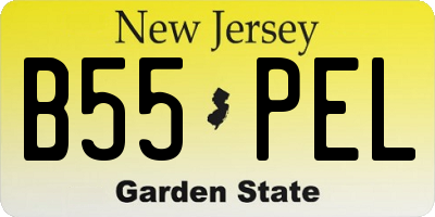 NJ license plate B55PEL