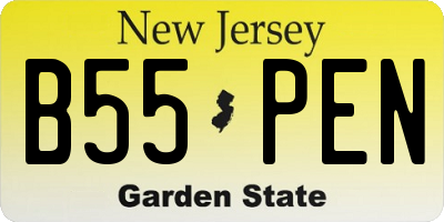 NJ license plate B55PEN
