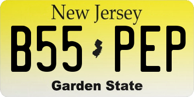 NJ license plate B55PEP